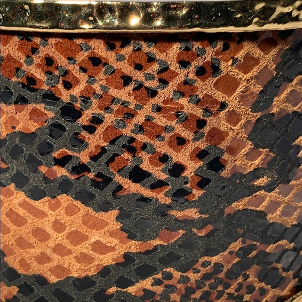 Gold With Leopard Print Cuff - image 7